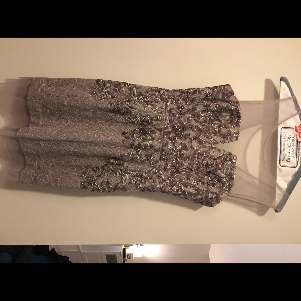 BCBG Sequin Illusion Sequin Dress - Abigail